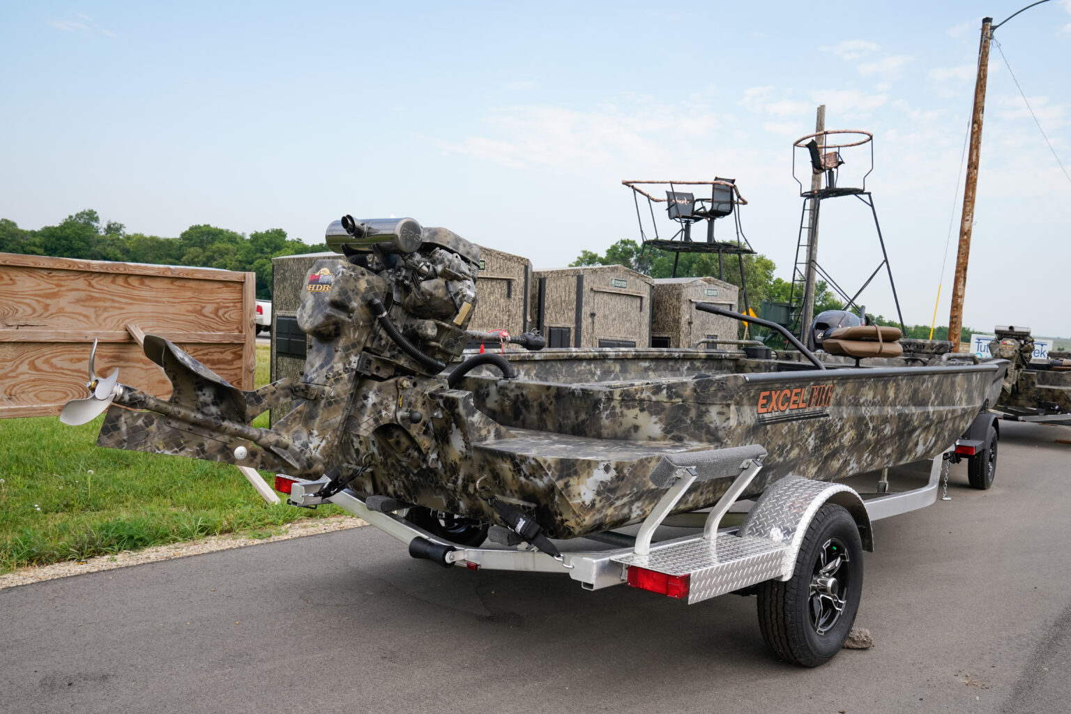 2024 Excel Shallow Water 1860 F4 w/ Mud Buddy 5000 EFI HDR and Trailer