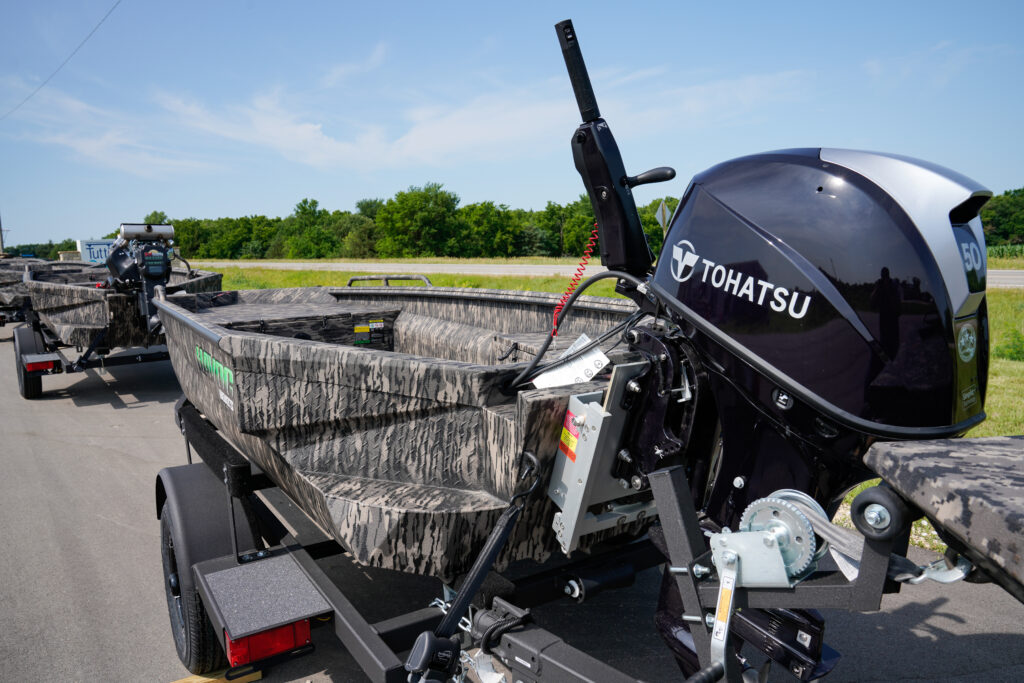 2023 HAVOC DBST 1653 Bottomland Camo w/ 50hp TOHATSU with Trailer ...