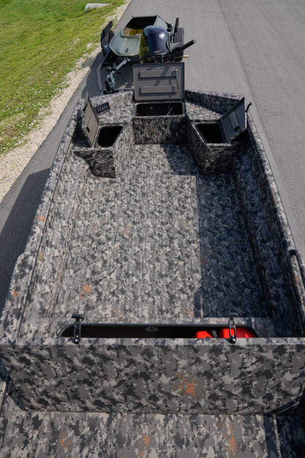 2023 HAVOC DBST 1756 Digital Camo w/ Tuhatsu 60 HP Motor and Trailer - Image 5