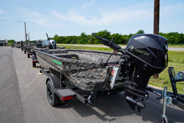 2023 HAVOC DBST 1756 Digital Camo w/ Tuhatsu 60 HP Motor and Trailer - Image 3